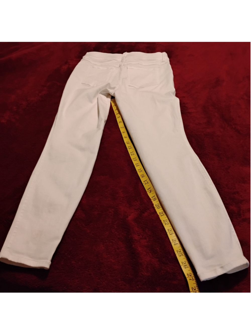 White Every Wear Spanx Jeans Women's Medium Skinny Pull-On Jeans - Picture 8 of 8